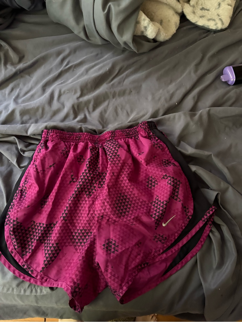 Nike Magenta Athletic Shorts with Black Accents